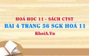Bài 4 trang 56 SGK Hóa 11 Chân trời sáng tạo